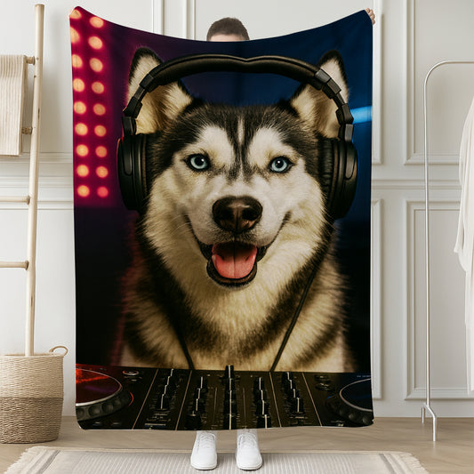 Custom Photo Dj Dog BlanketGift For Dog Lovers