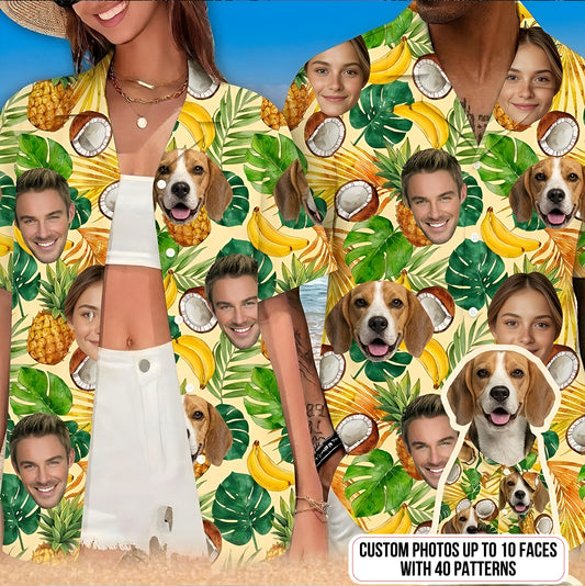 Custom Dog & Cat Tropical Shirt, Personalized Hawaiian Shirt, Summer Family Gift THUC99