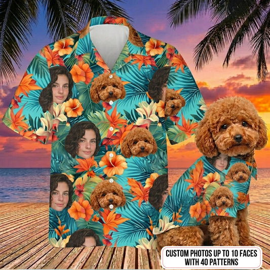 Personalized Photo Dog Hawaiian Shirt, Custom Cat Aloha Shirt, Summer Holiday Gift THUC99