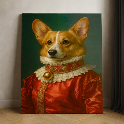Custom Photo Dog Potrait Royal Canvas Gift For Dog Lovers