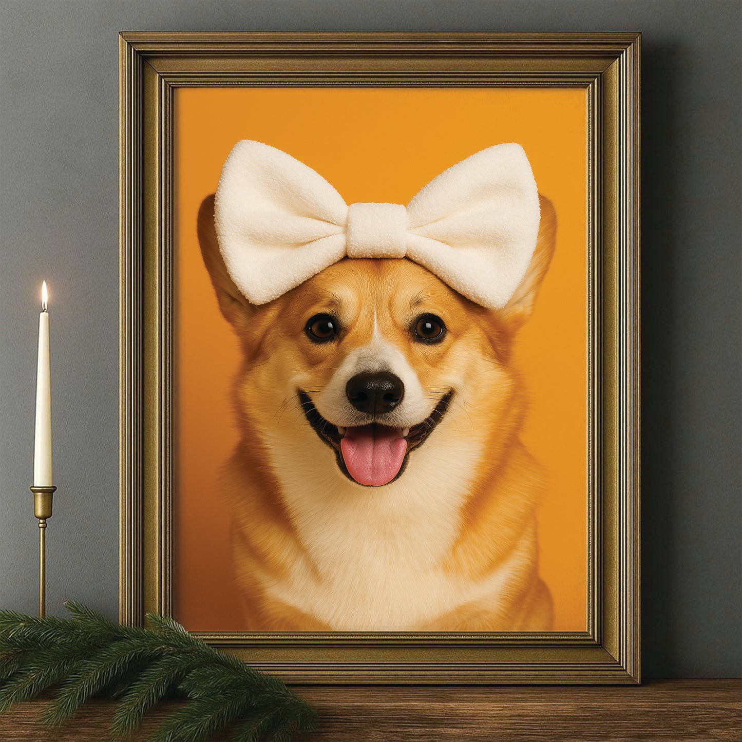 Custom Photo Dog Bathroom Style 37 Canvas Framed Wall Art Gift For Dog Lovers