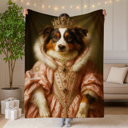 Custom Dog Queen Royal Blanket For Dog Lover