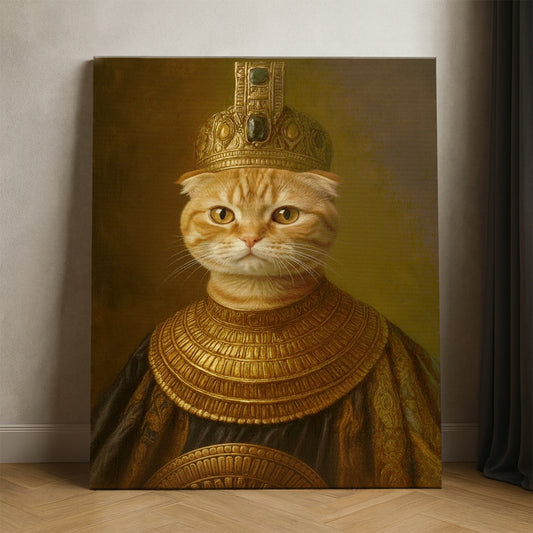 Custom Photo Cat Royal Style 1 Canvas Gift For Cat Lovers