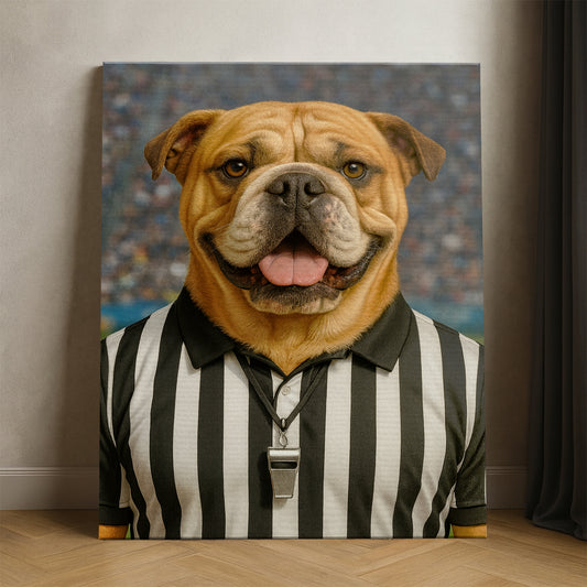 Custom Photo Referee Dog Canvas Gift For Dog Lovers
