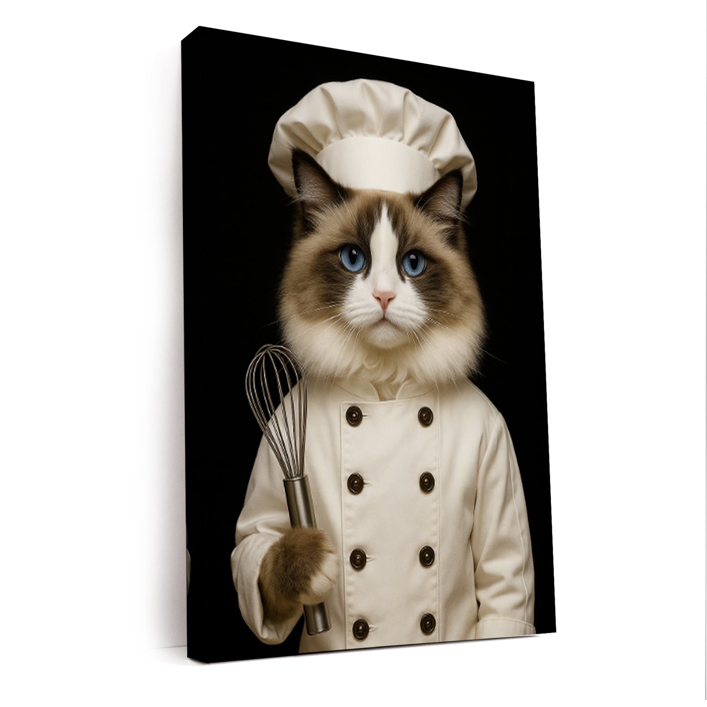 Custom Photo Cat Chef Canvas _ Gift For Cat Lovers