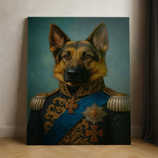 Custom Photo Royal Dog Canvas Gift For Dog Lovers