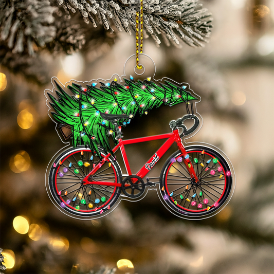 Custom Name Bicycle Xmas Tree