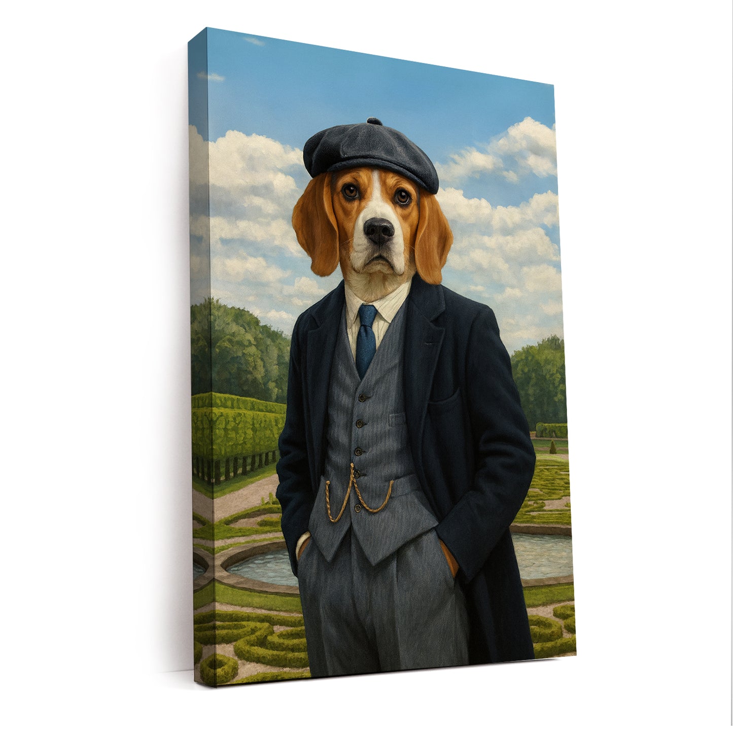 Custom Photo Pawky Blinder Dog Canvas