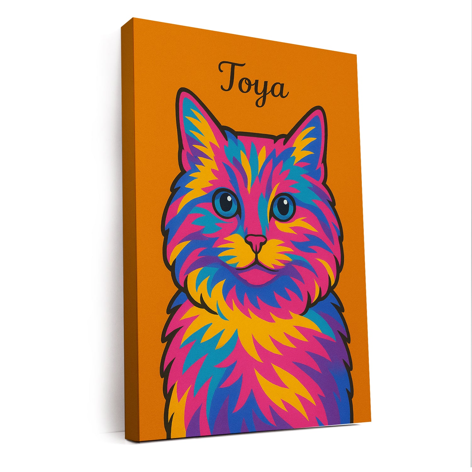 Custom Photo Minimalist Cat Canvas Gift For Cat Lovers