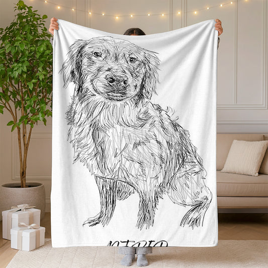 Custom Photo Dog Pencil Art