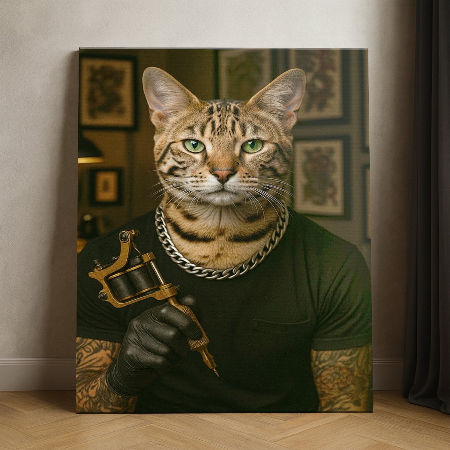 Custom Photo Tatoo Artist Cat Gift For Cat Lovers