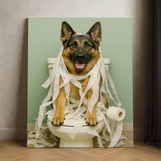 Custom Photo Dog Bathroom Style 26 Canvas Gift For Dog Lovers