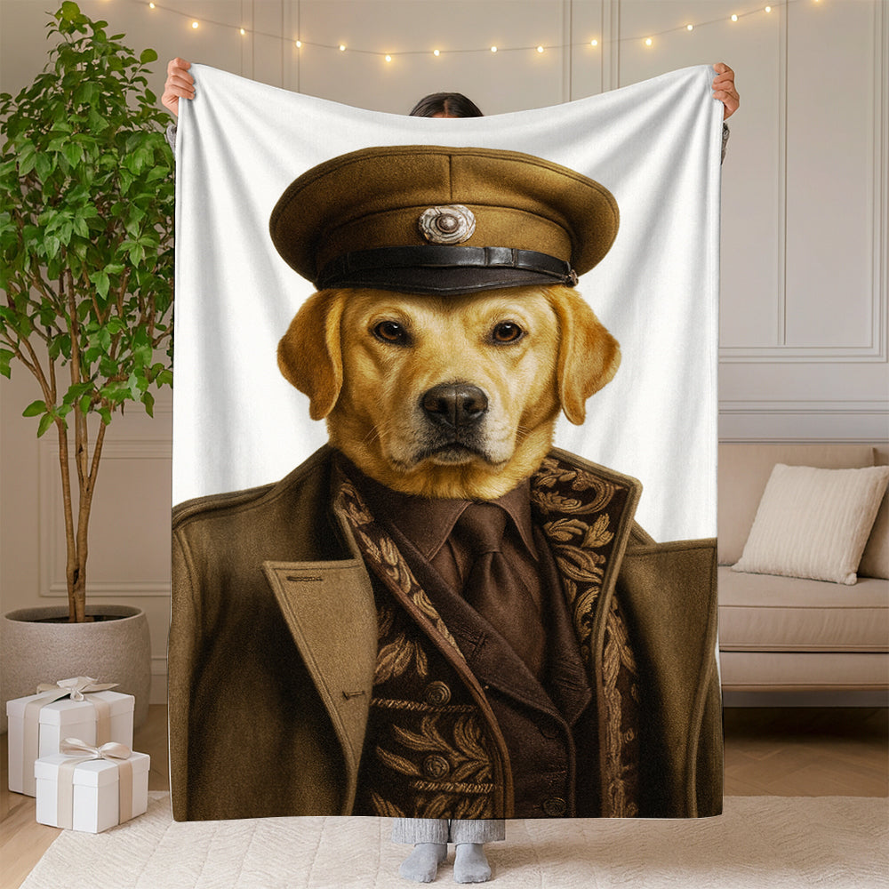 Custom Photo Captain Dog Canvas