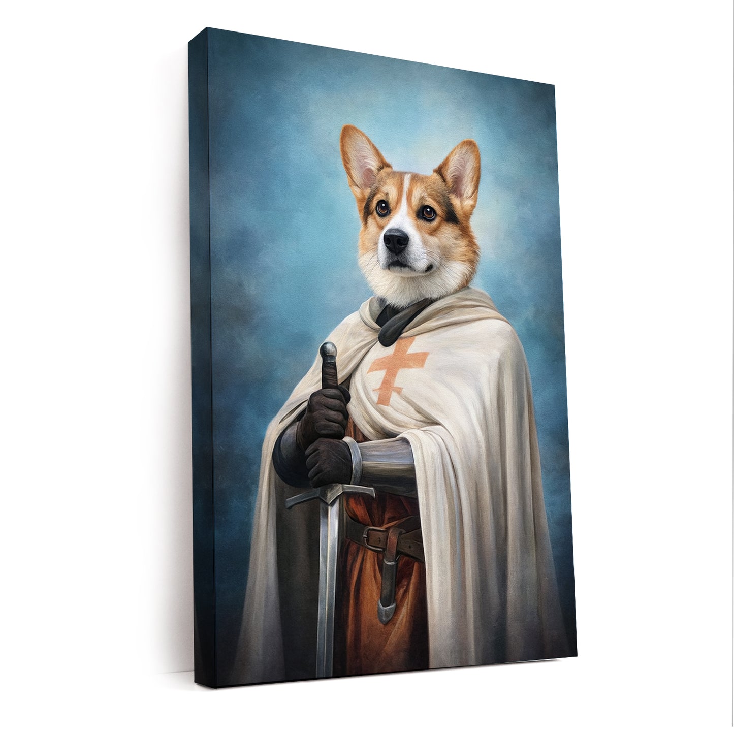 Custom Photo Priest Dog Canvas Gift For Dog Lovers