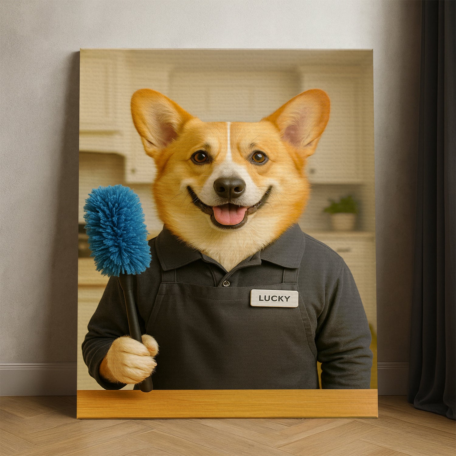 Custom Photo Housekeeper Dog Canvas Gift For Dog Lovers