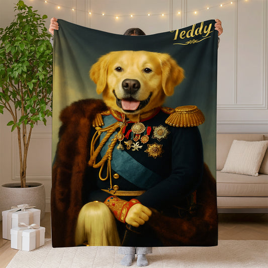 Custom Photo Imperial Minister Dog BlanketGift For Dog Lovers