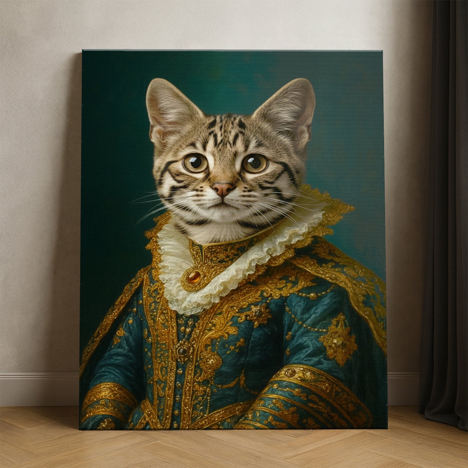 Custom Photo Cat Royal Style 4 Canvas Gift For Cat Lovers