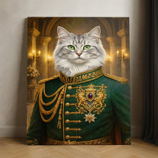 Custom Photo Cat Royal Style 11 Canvas Gift For Cat Lovers