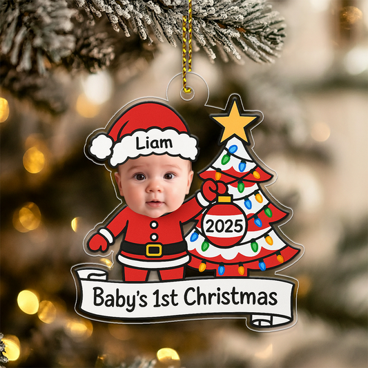 Custom Photo Baby Santa Xmas