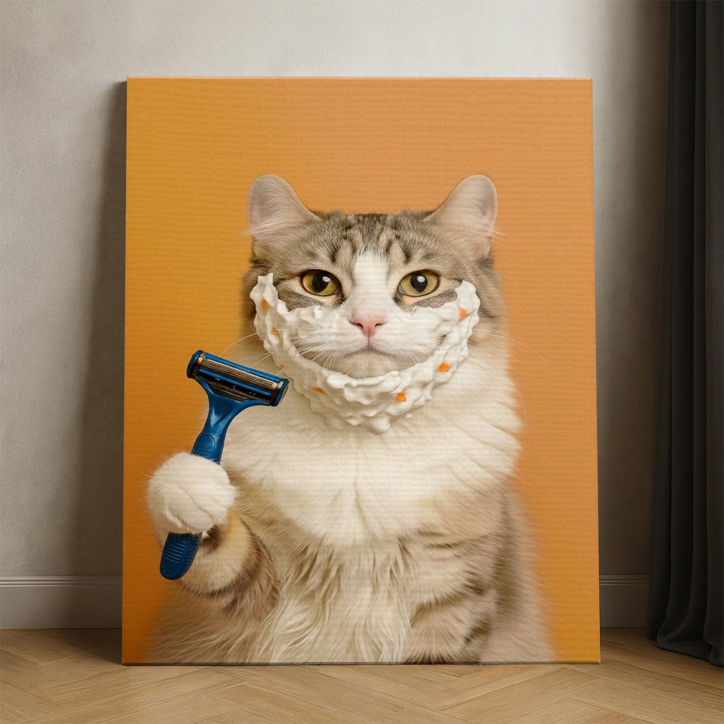 Custom Photo Cat Bathroom Style 36 Canvas Gift For Cat Lovers
