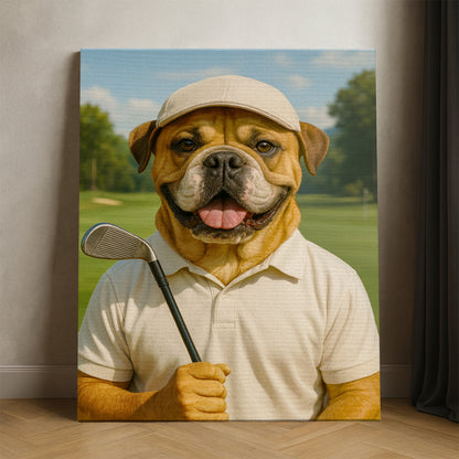 Custom Photo Golfer Dog Gift For Dog Lovers