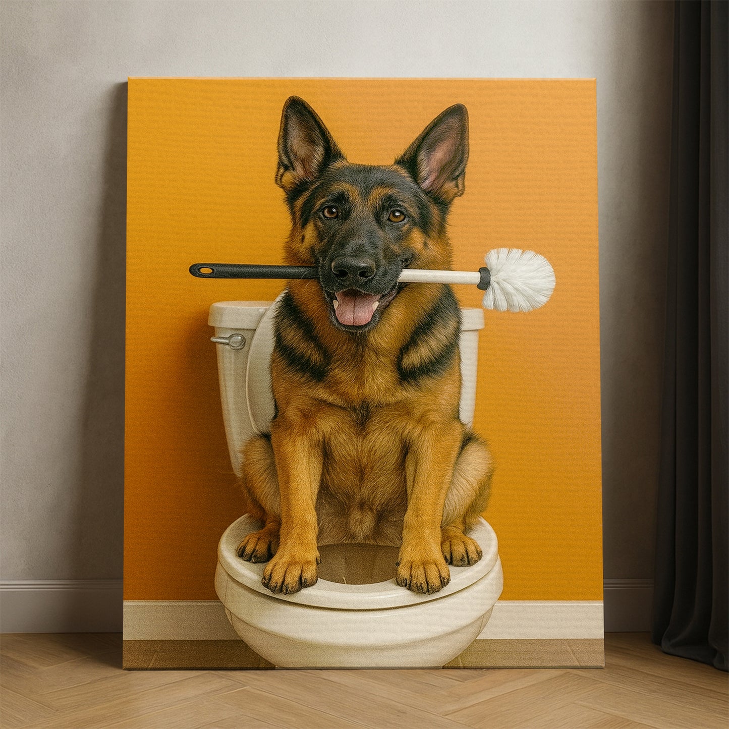 Custom Photo Dog Bathroom Style 31 Canvas Gift For Dog Lovers