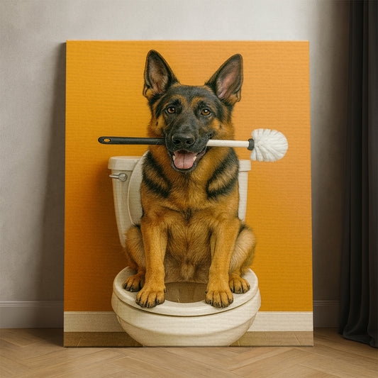 Custom Photo Dog Bathroom Style 31 Canvas Gift For Dog Lovers