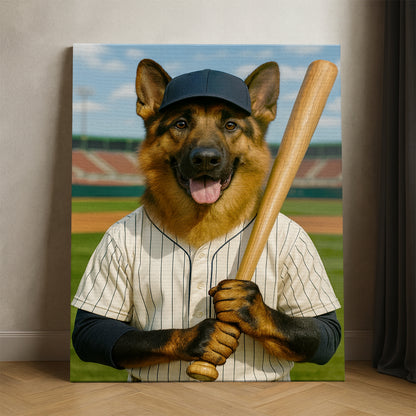 Custom Photo Baseball Player Dog Gift For Dog Lovers