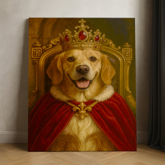 Custom Photo Royal Dog Potrait Canvas Gift For Dog Lovers