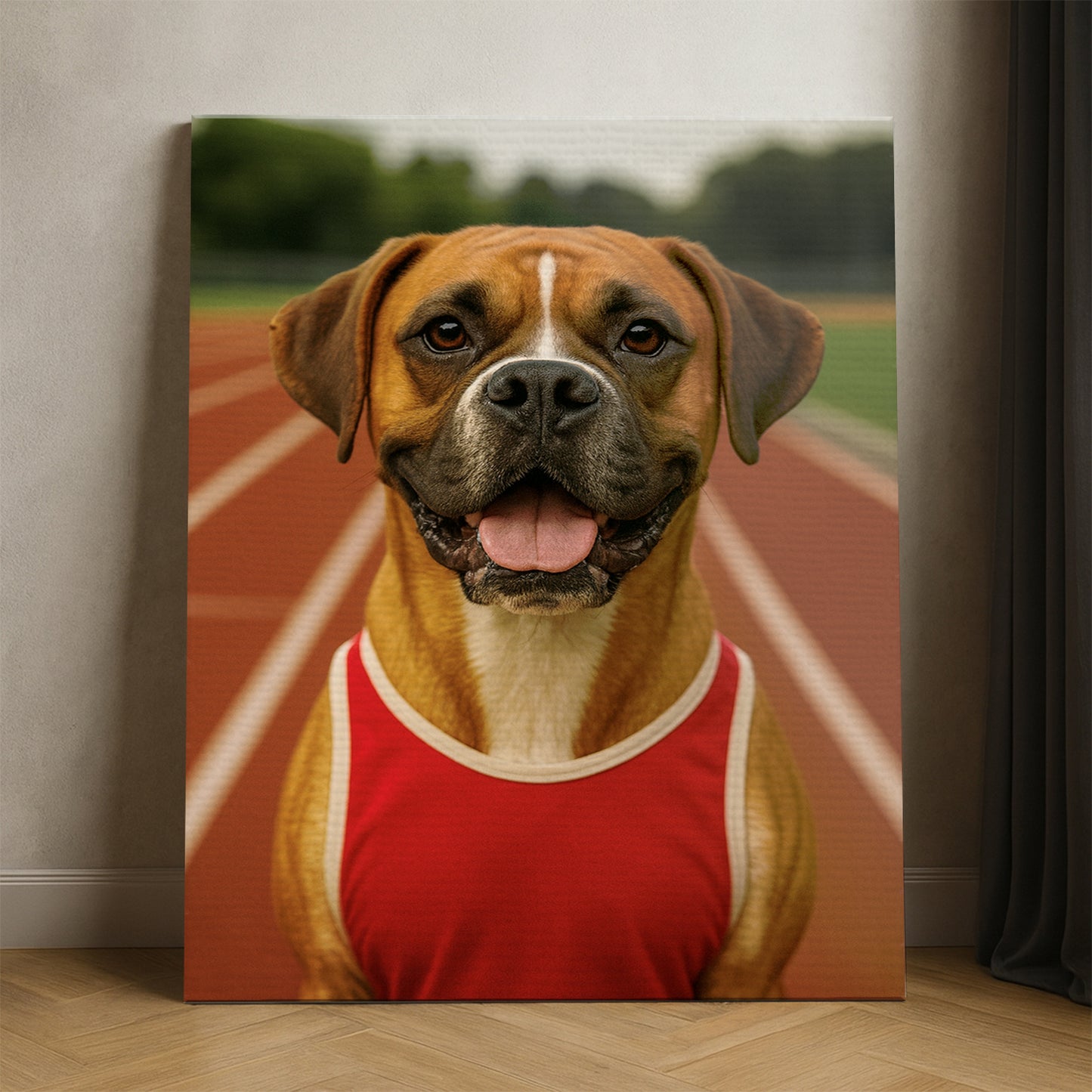 Custom Photo Runner Dog Canvas Gift For Dog Lovers