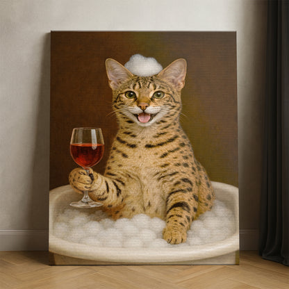 Custom Photo Cat Bathroom Style 27 Canvas Gift For Cat Lovers