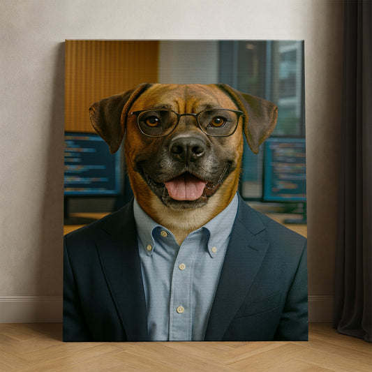 Custom Photo Software Developer Dog Canvas Gift For Dog Lovers