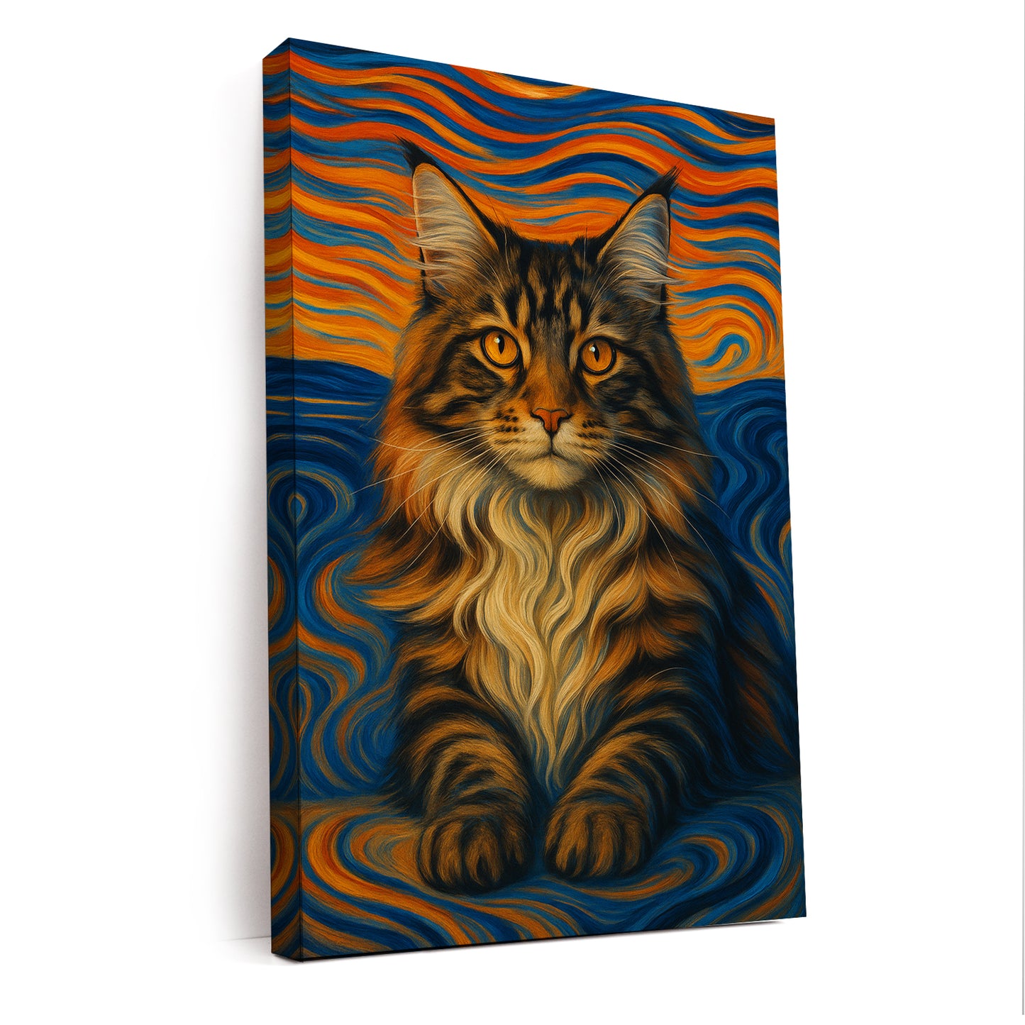 Custom Cat Portrait Expressionist Art