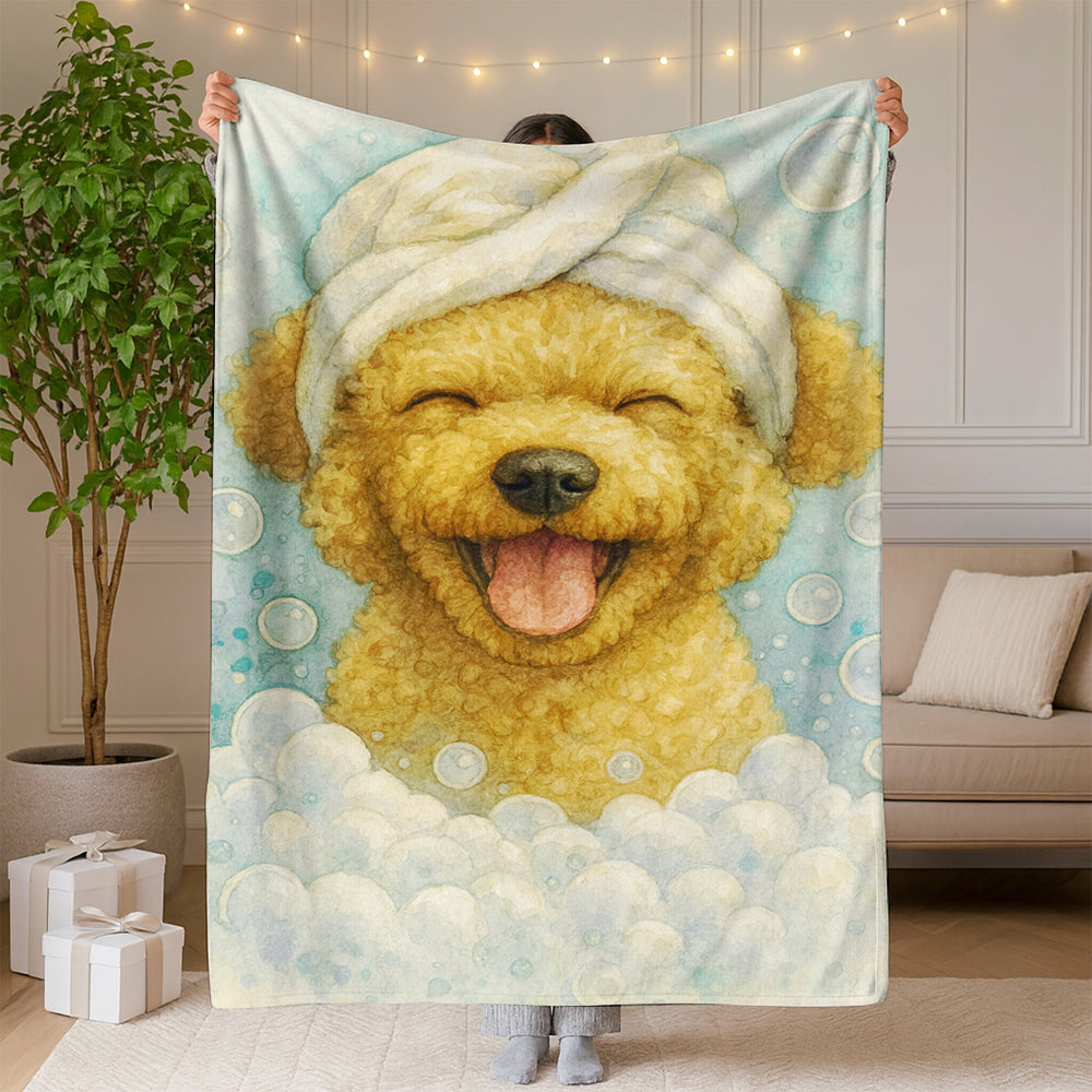 Custom Dog Potrait In Bathroom Canvas