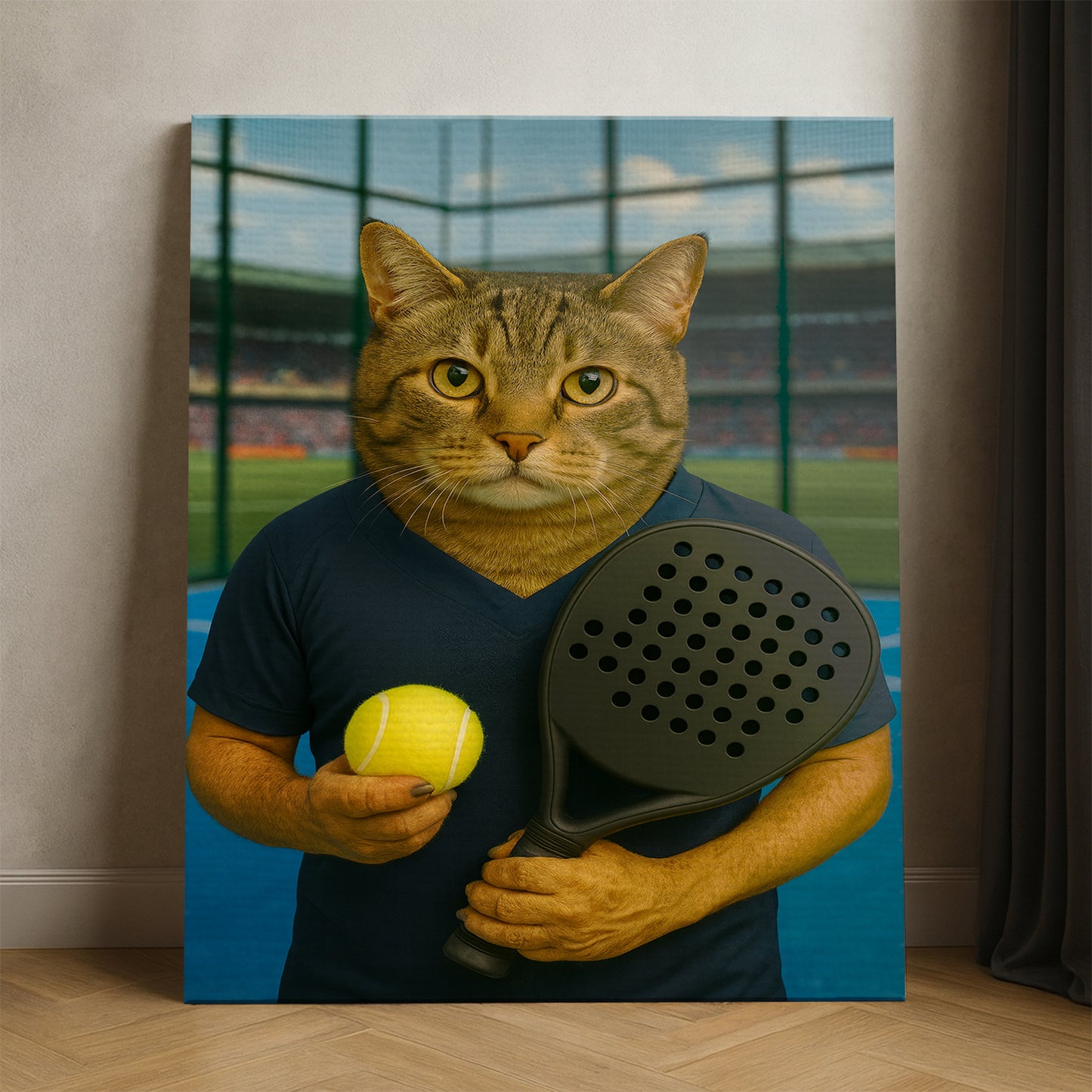 Custom Photo Paddle Player Cat Canvas Gift For Cat Lovers