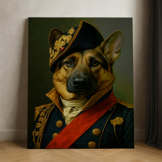 Custom Photo Portrait Royal Dog Canvas Gift For Dog Lovers