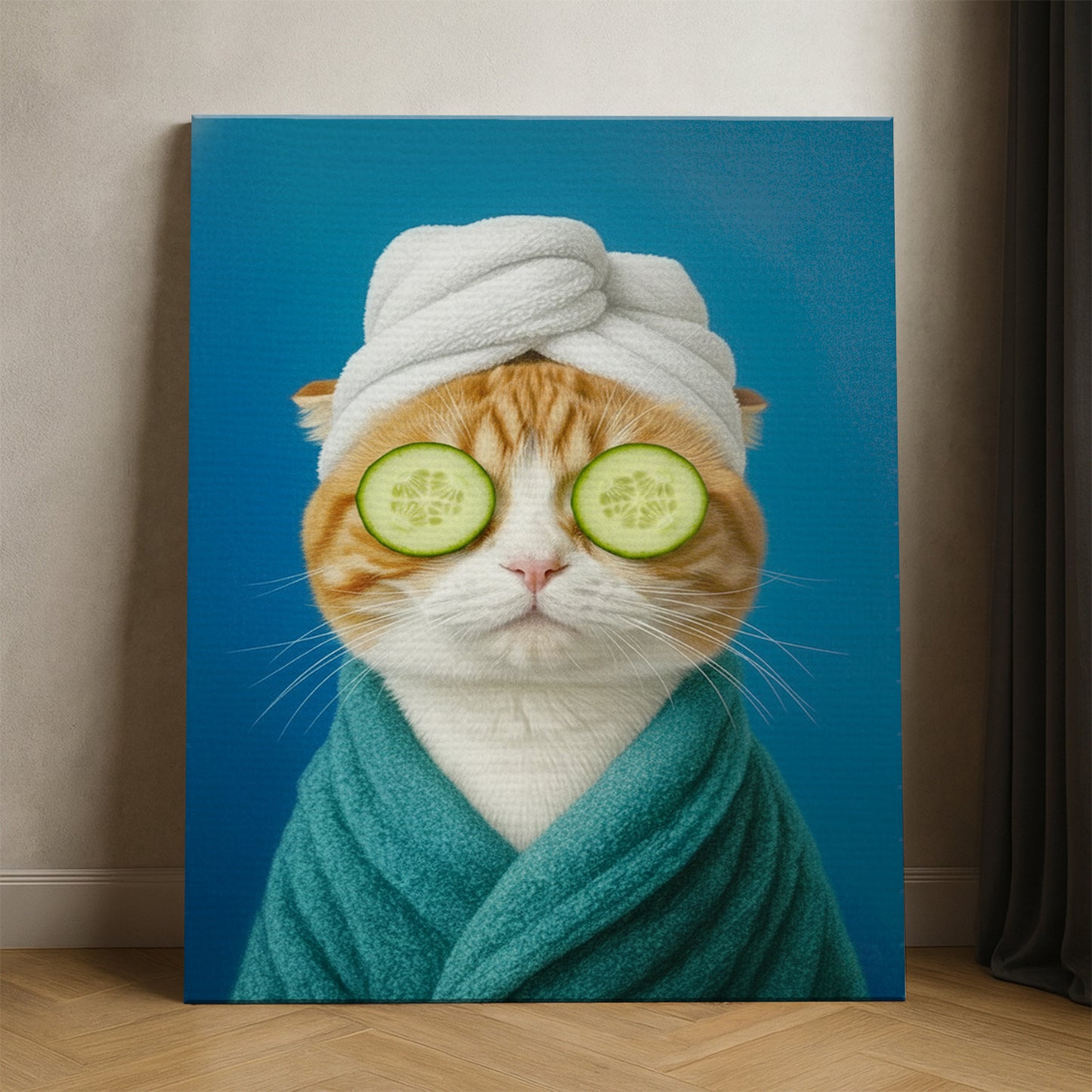 Custom Photo Cat Bathroom Style 21 Canvas Gift For Cat Lovers