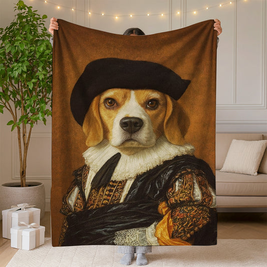 Custom Photo Royal Dog BlanketDog Lover Gifts