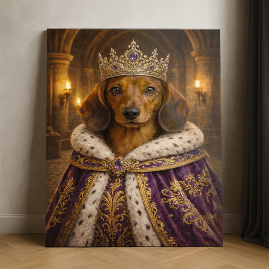 Custom Photo Queen King Dog Canvas Gift For Dog Lovers