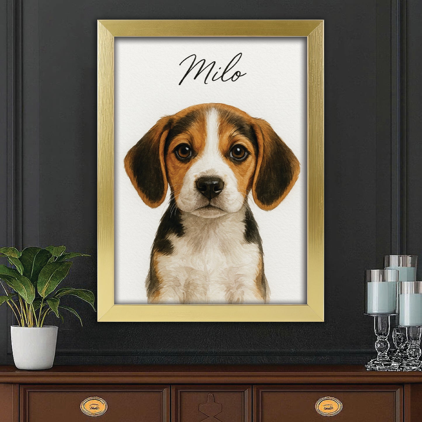 Custom Dog Portraint And With Name