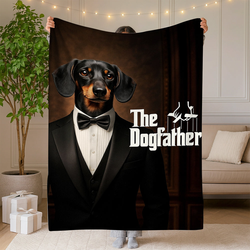 Custom Photo Dog Father Blanket Gift For Dog Lover