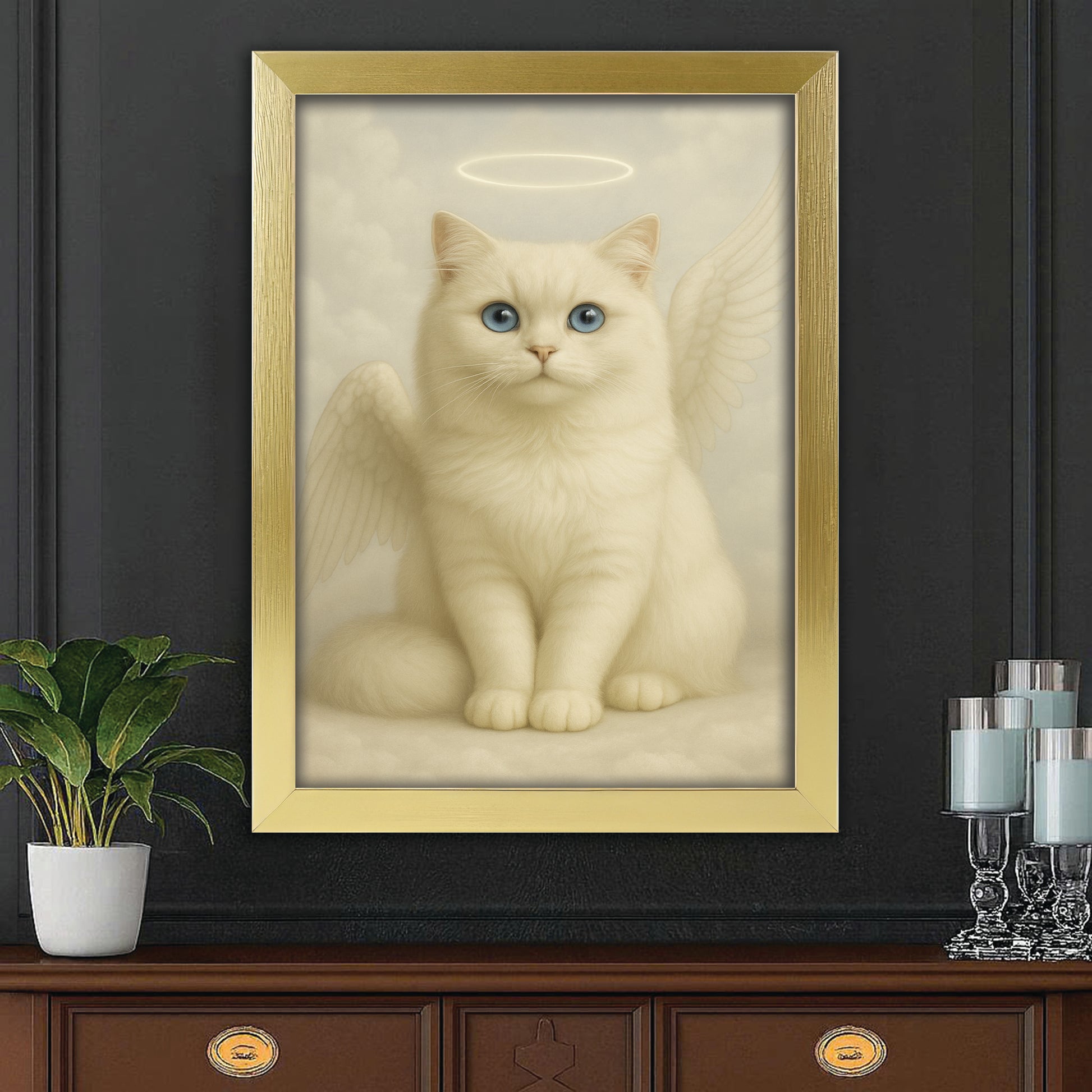 Custom Photo Cat Angel In Heaven _ Gifts For Cat Lovers