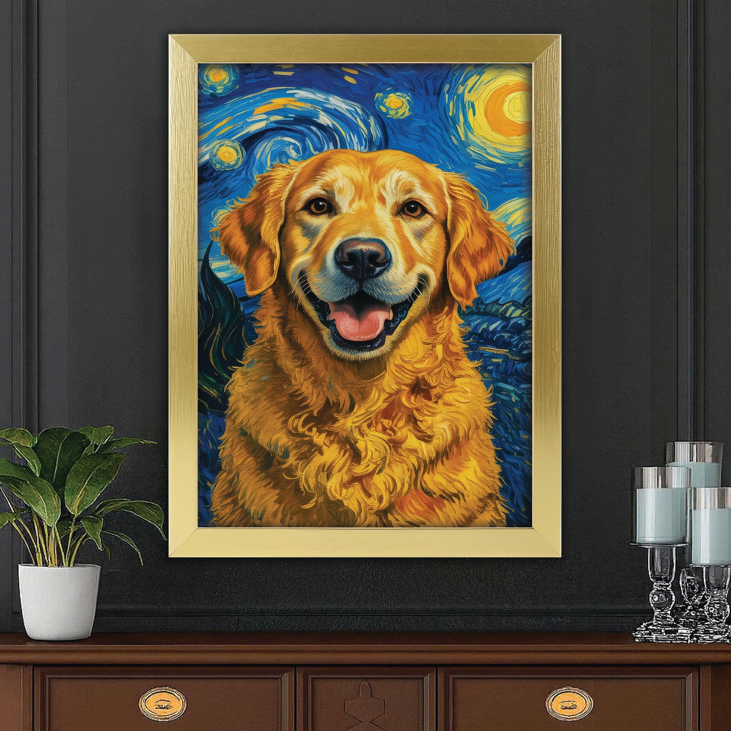 Custom Photo Dog Starry Night