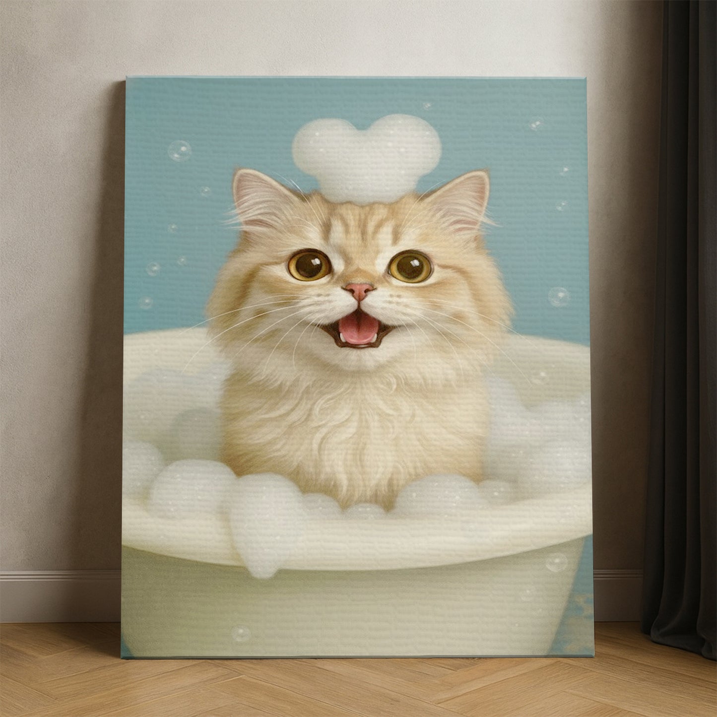 Custom Photo Cat Bathroom Style 29 Canvas Gift For Cat Lovers