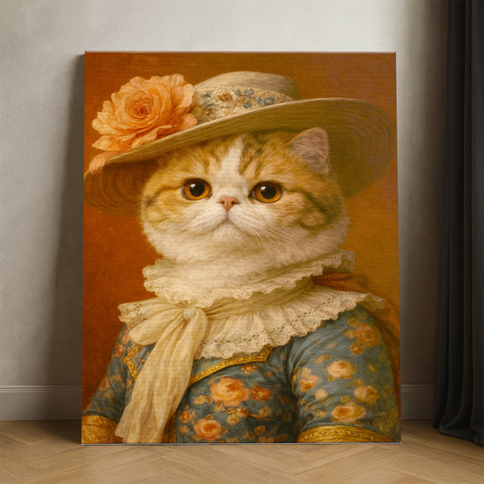 Custom Photo Cat Royal Style 05 Canvas Gift For Cat Lovers