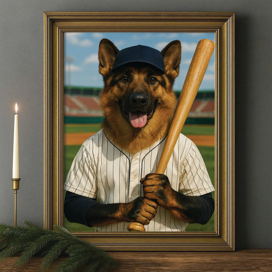 Custom Photo Baseball Player Dog Gift For Dog Lovers