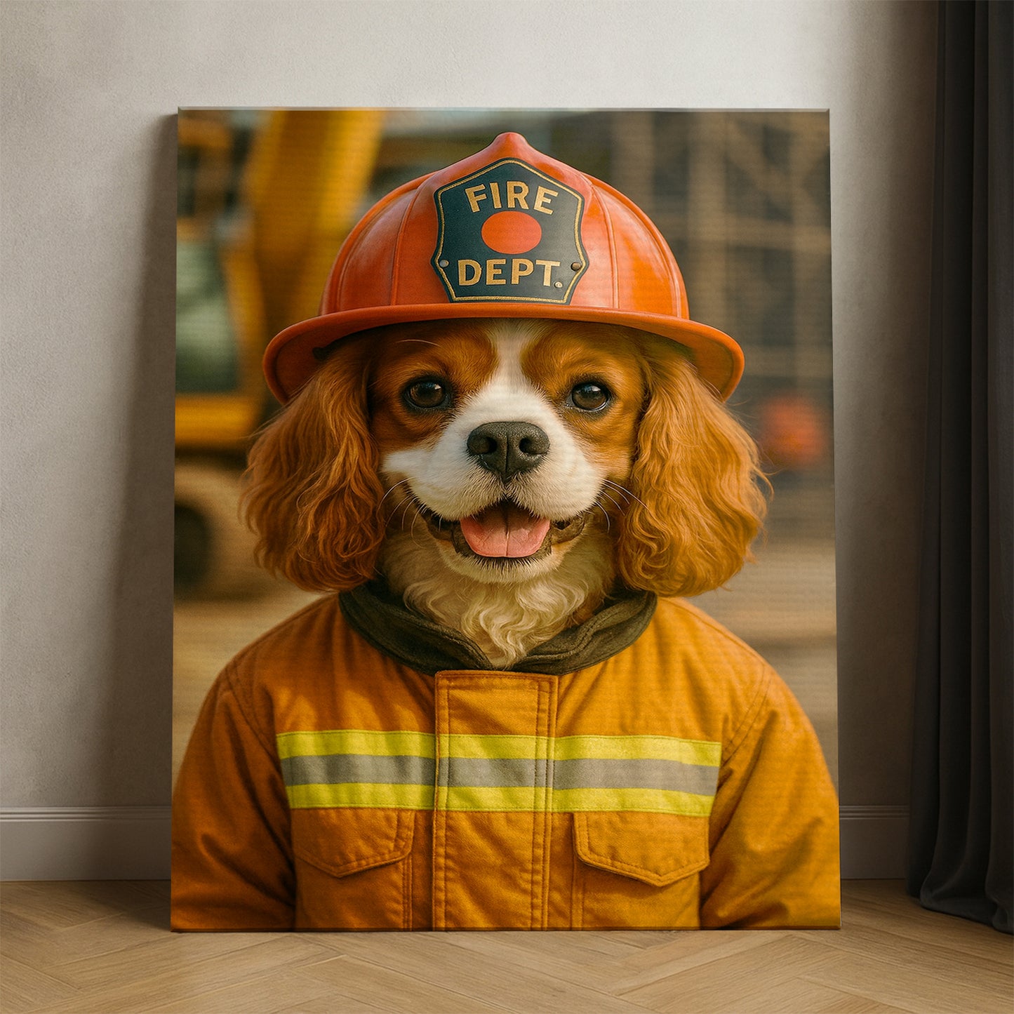 Custom Photo Construction Builder Canvas Gift For Dog Lovers