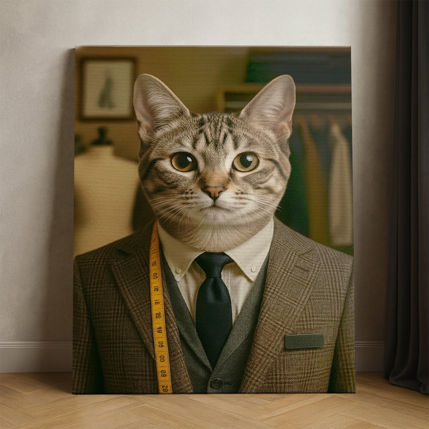 Custom Photo Tailor Cat Canvas Gift For Cat Lovers