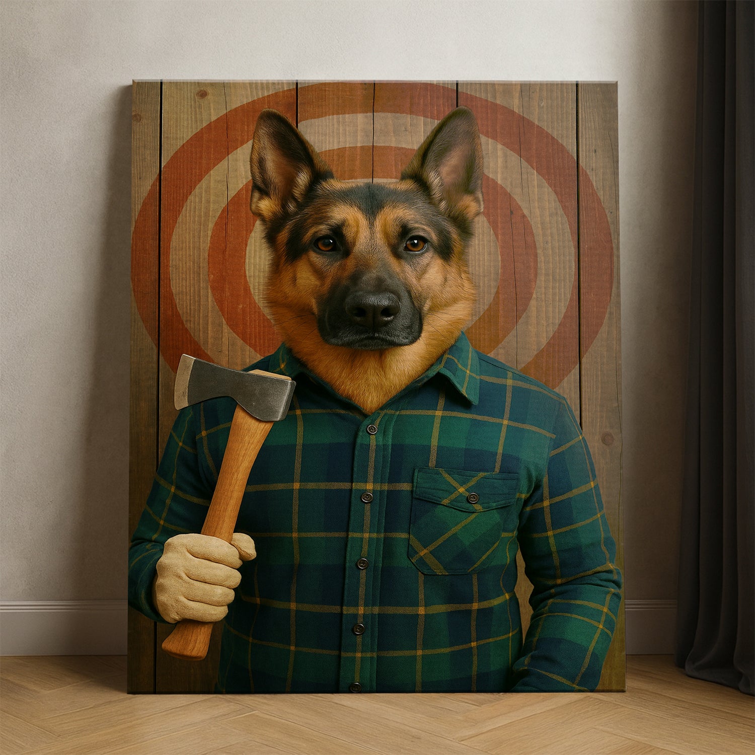 Custom Photo Axe Throw Dog Canvas Gift For Dog Lovers