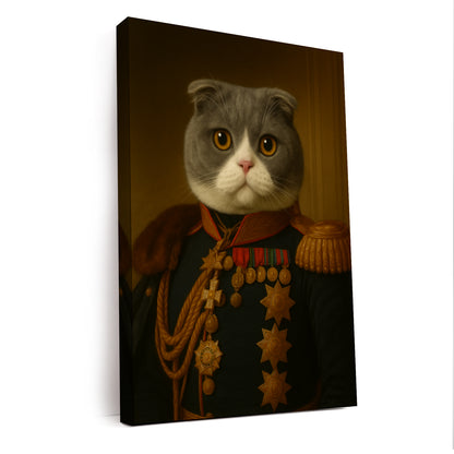 Custom Photo Cat Royal King Canvas _ Gift For Cat Lovers